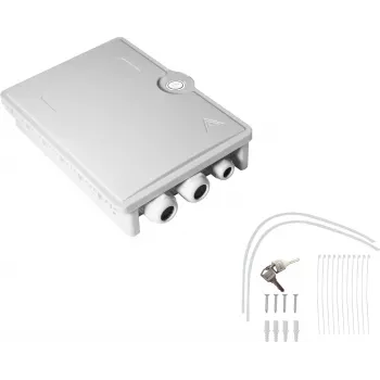 Network Cable Helos FTTH-Hausanschlussbox 372088 LC/QD SC/DX 24 Fibers