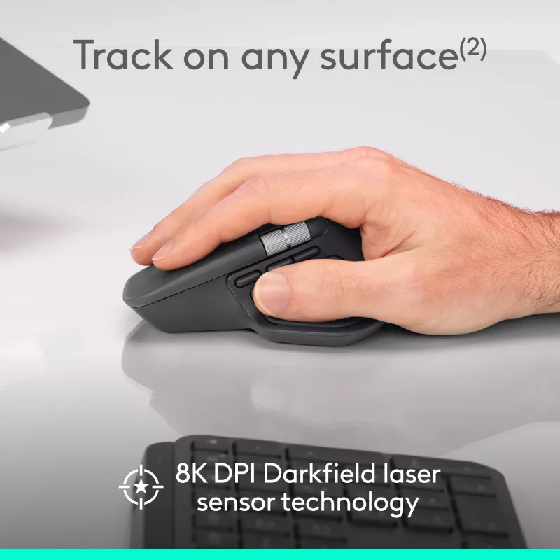 Logitech Logitech MX Master 4 for Business Mouse - Wireless + Bluetooth, 8000 DPI, Graphite | Logitech