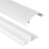Aluminum masking strip MACLEAN MC-814 W white – cable organizer trim, rigid aluminum profile for concealing cables