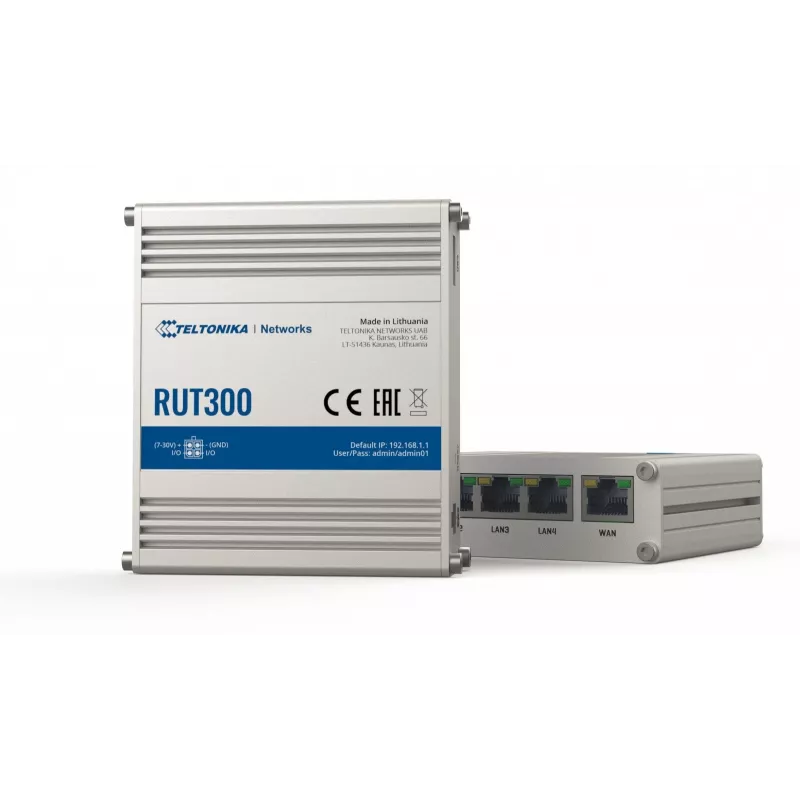 TELTONIKA RUT300 Industrial wired router 5X RJ45 100MB / S