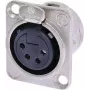 Neutrik NTR-NC4FDL1 - -30 - 80 °C - Black - Silver - UL - UL 94 HB - IEC 61076-2-103 - IP 40 - IEC 68-2-20 (NC4FD-L-1)