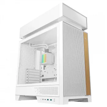 Desktop PC case DeepCool CL6600 WH — white, supports ATX/PS2/SFX/SFX-L PSUs, 140 mm front, 120/140 mm top/rear, 2.5 inch & 3.5 inch drives