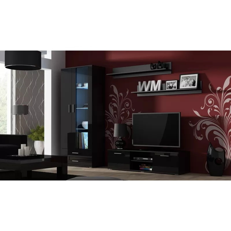 Cama TV stand SOHO 140 black/black gloss