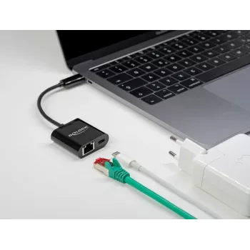 USB Type-C Adapter DeLOCK 66644 Gigabit LAN Power Delivery