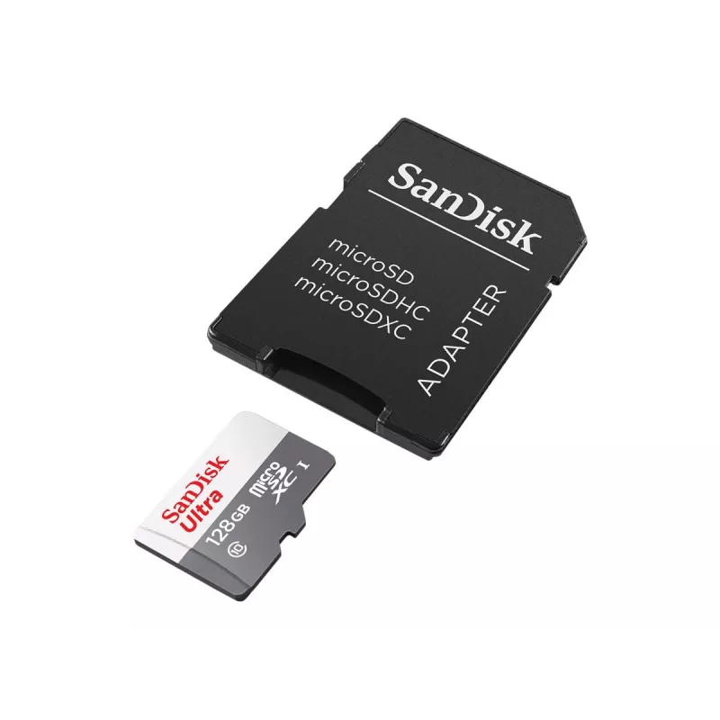 Flash Memory SanDisk 128GB MicroSDXC UHS-I Class 10 SDSQUNR-128G-GN6TA
