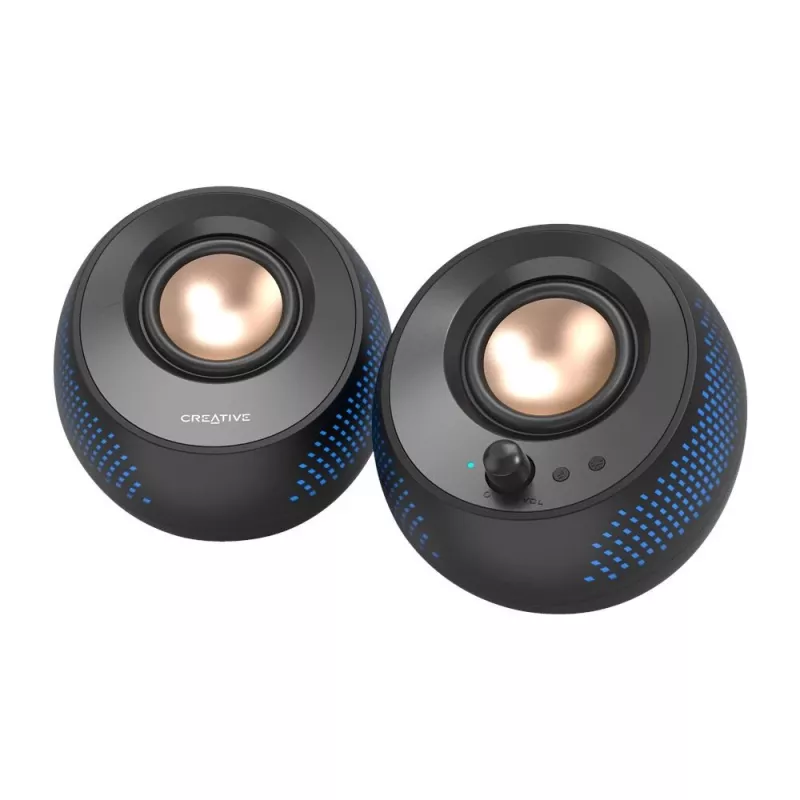 CREATIVE Pebble X 2.0 USB-C computer speakers with adjustable RGB lighting Bluetooth 5.3 USB-audio up to 15 W RMS power for PC and Mac