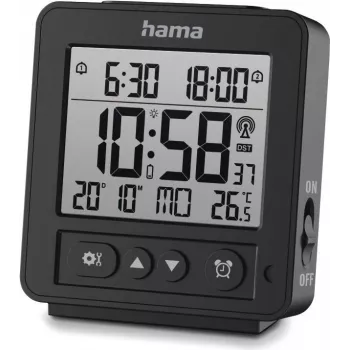 Hama Rhodos Digital alarm clock Black