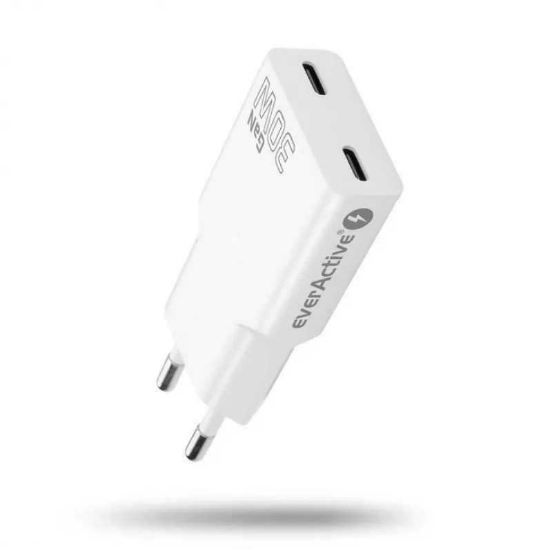 Power adapter everActive SC-385Q Super Slim QC 4 Fast Charging — USB fast charger, compact design