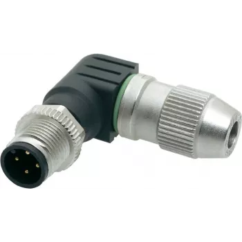 M12 angled connector Harting M12 21 01 140 5 4‑pole — angled signal/data connector