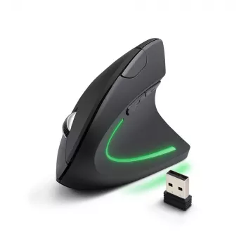 Wireless mouse ESPERANZA EM133 — ergonomic right-hand, 1600 DPI, 6 buttons, 2.4 GHz USB nano receiver, 10 m range, black