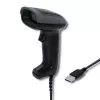 Handheld barcode reader QOLTEC 50863 — 1D/2D scanner, USB wired, LED sensor, black, 5V, 1.8 m cable