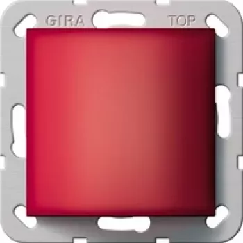 Wired panic button Gira 291600 for alarm systems, red, AC-powered
