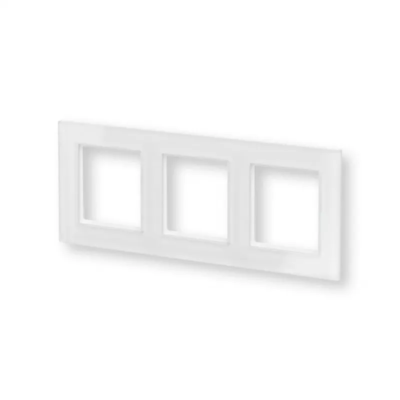 eQ-3 Homematic IP 162147A1 Glass Frame, 3-Gang, White