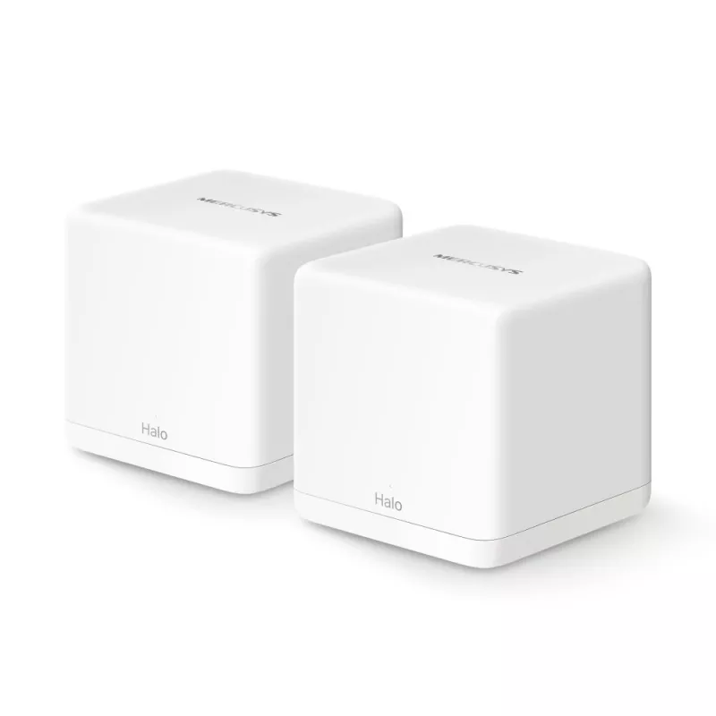 Mesh system MERCUSYS Halo H60X (2-pack) Dual-band Wi‑Fi 6, 1500 Mbps, up to 350 m², 2x LAN, internal antennas, white