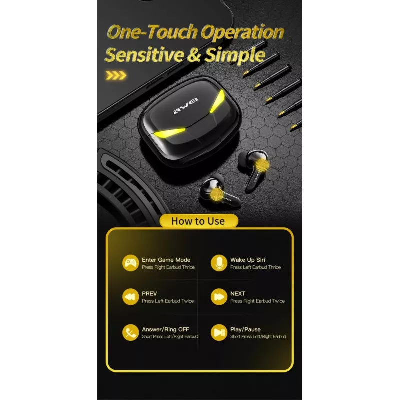 Headphone Awei T35 TWS Black