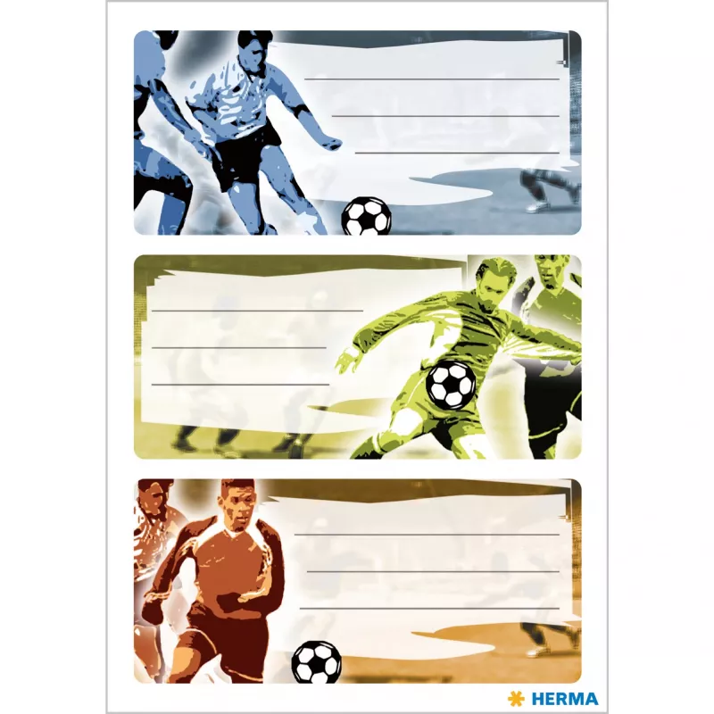 HERMA Football self-adhesive label Rectangle Permanent Multicolour 9 pc(s)