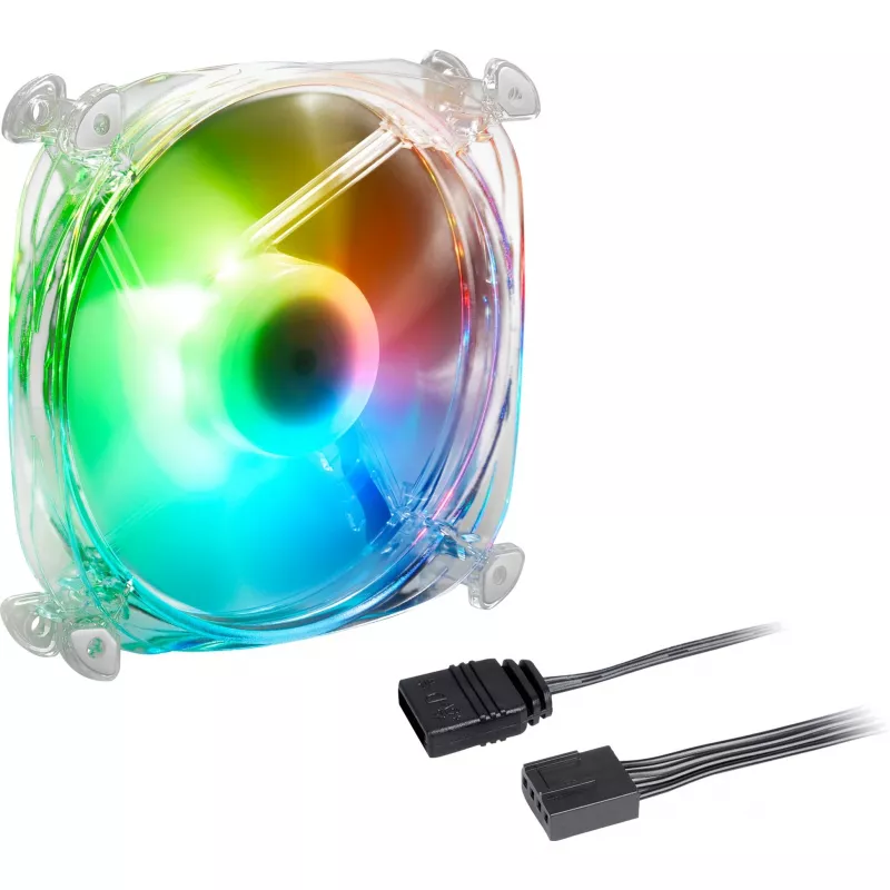 Fan Sharkoon Shark Disc PWM 12 cm Transparent 400-1400 RPM 82.35 m³/h