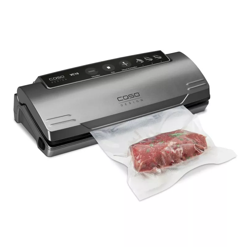 Vacuum sealer Caso VC 10 PlusEdition — adjustable vacuum levels, built-in cutter, roll storage