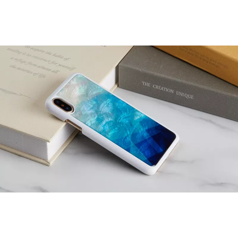 Smartphone case iKins for iPhone XS/S blue lake white