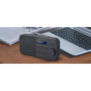 Muse M-109DB Portable Radio, DAB+/FM PLL, LCD Display, Alarm, Battery/AC, Black