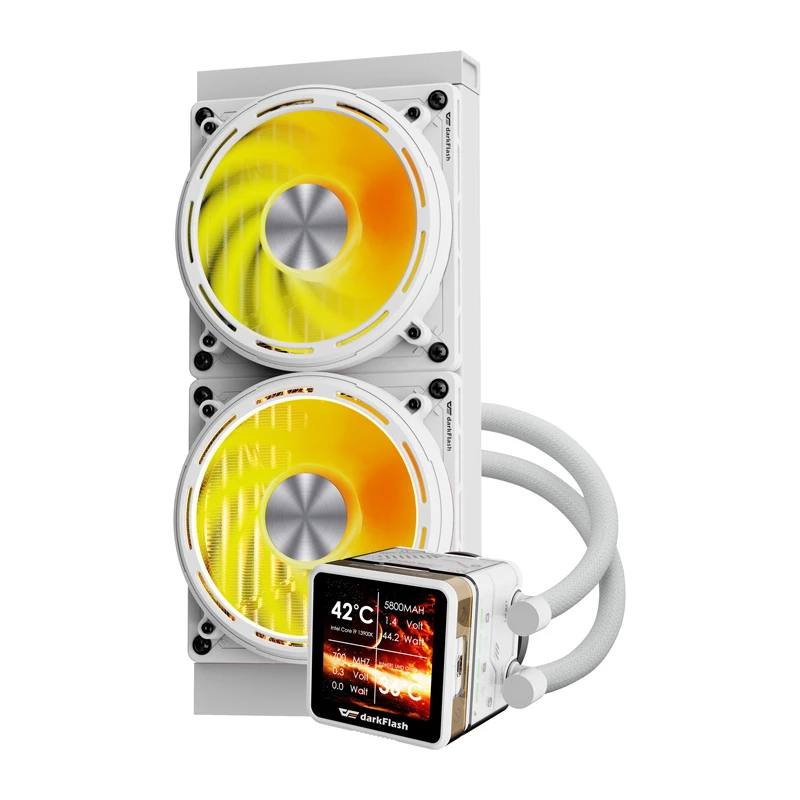 CPU water cooler Darkflash DE240 (white) — 240mm radiator, closed-loop AIO