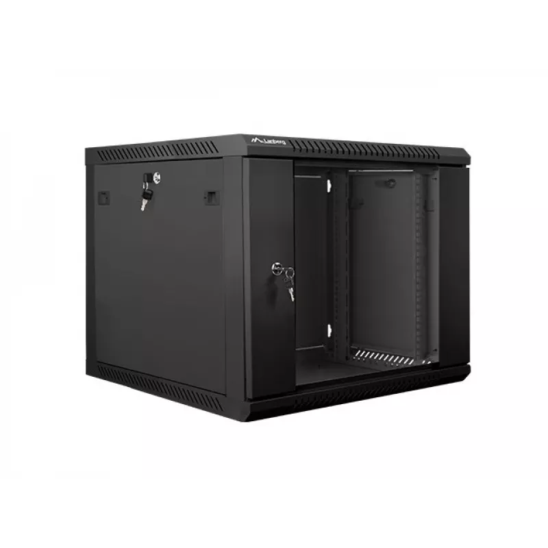 Lanberg WF01-6609-10B Wall-Mounted Rack Cabinet 9U 19 inch 600x600mm Black