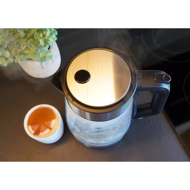 Electric kettle Blaupunkt EKG401 1.7 L 2200 W glass housing, stainless steel accents, water level indicator