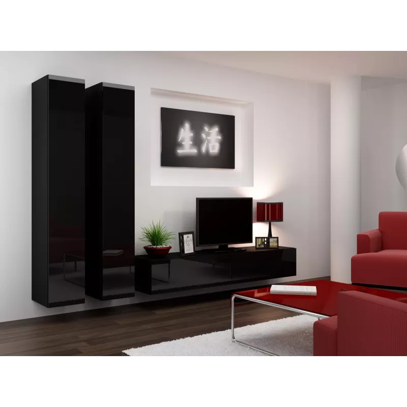 Cama Full cabinet VIGO '180' 180/40/30 black/black gloss