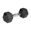 Rubberized cast iron dumbbells HEX 2x6 kg REBEL ACTIVE