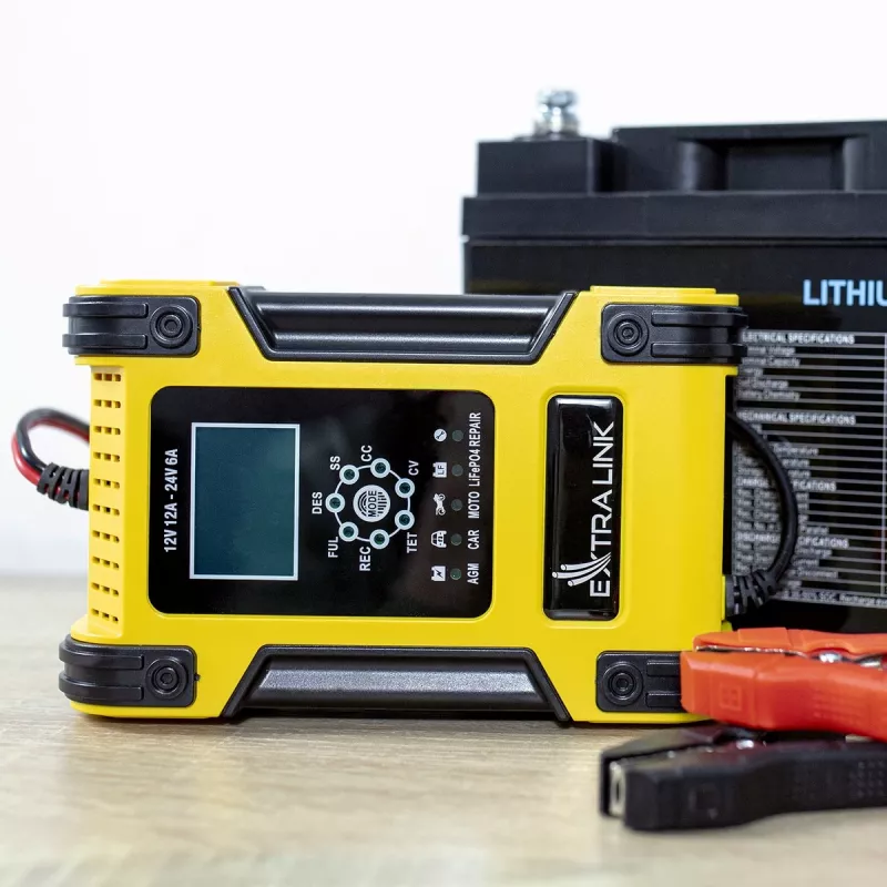 Extralink Shango Smart Battery Charger | Rectifier | 100 - 240VAC, 12V 12A, 24V 6A