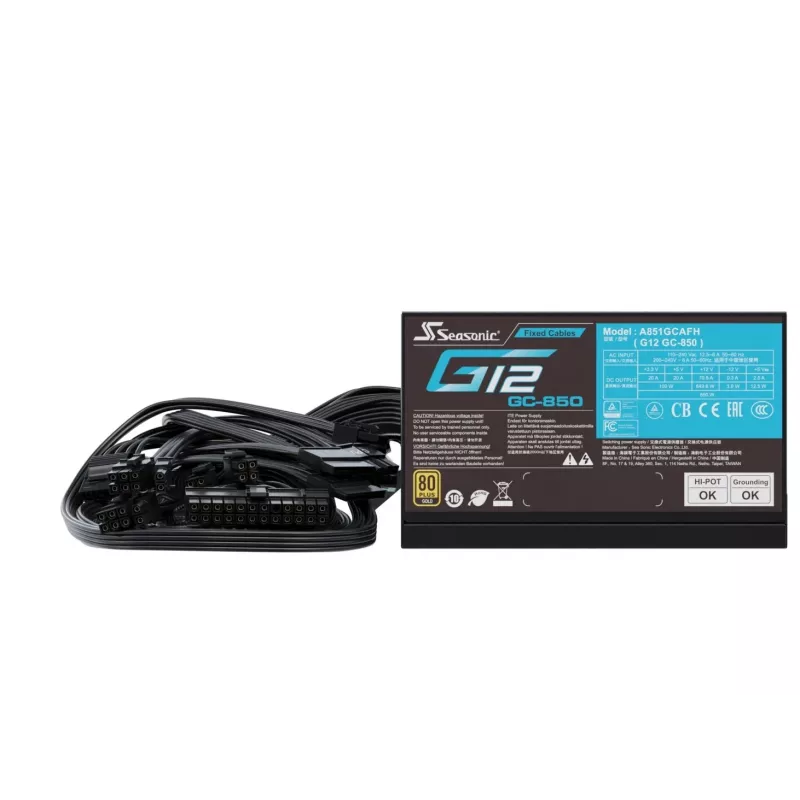 Seasonic Power Supply 850W G12 GC-850 80+Gold power supply unit ATX Black