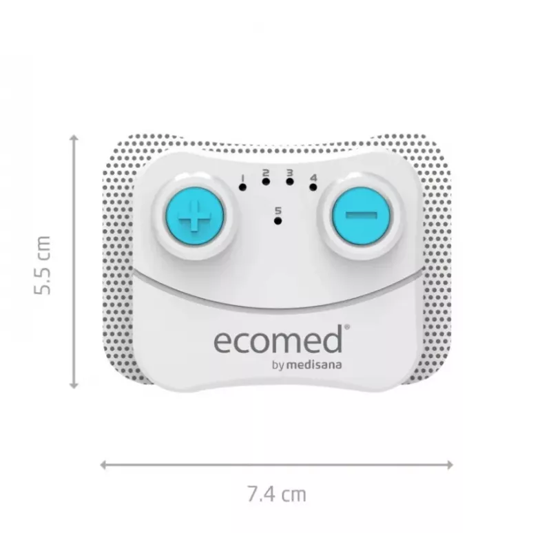Electrostimulator Medisana TT-10E TENS cordless rechargeable unit — 5 programs, 10 intensity levels, 2 electrodes (74×55 mm)