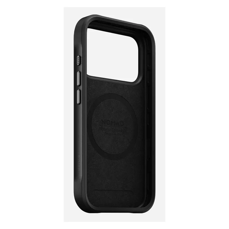 Mobile phone cover Nomad Rugged Leather Case for iPhone 17 Pro, 6.3 inch (16 cm), brown, leather/TPU/aluminium