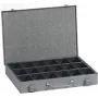 Tool case allit EuroPlus Metal 34/18 — grey powder-coated steel, compact portable storage