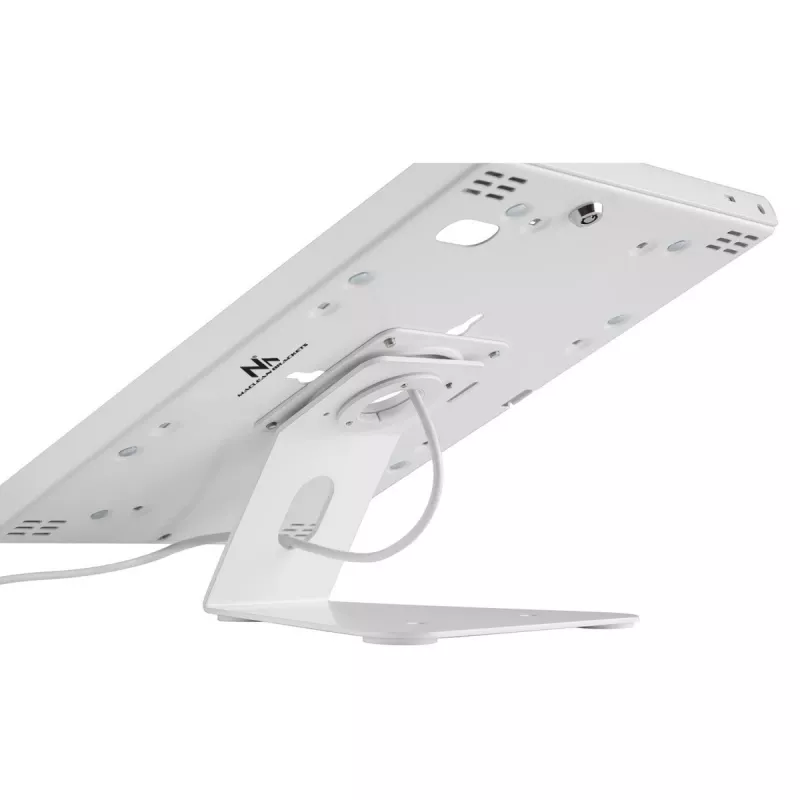Desk table stand MACLEAN MC-909W adjustable height white for tablets and devices