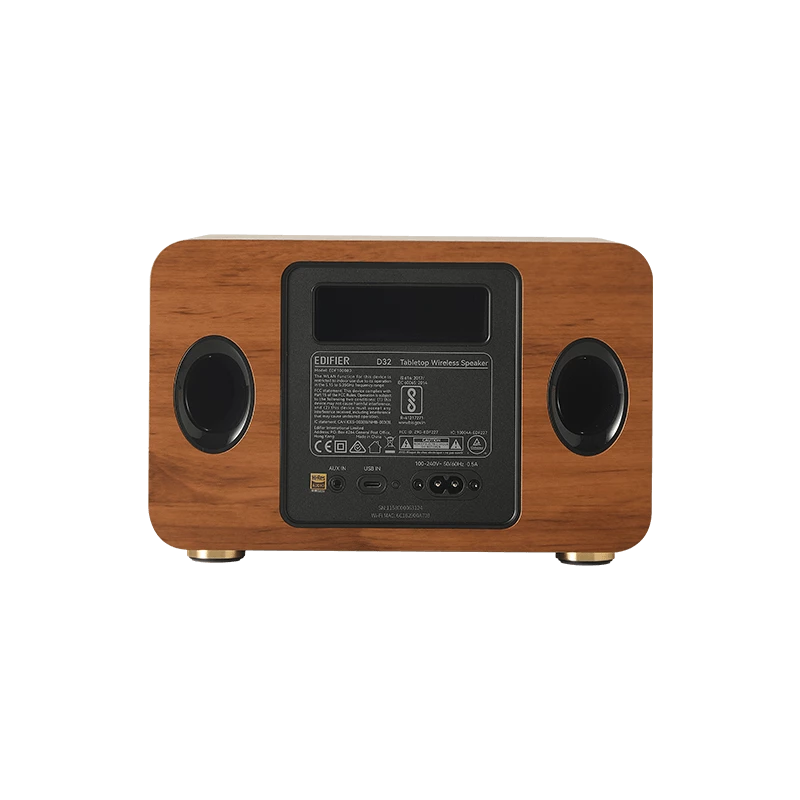 Edifier D32 Multiroom-faehiger WiFi Speaker Bluetooth Wood retail - Speaker (D32 WD)