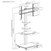 TV stand ergo office ER-304 B, max load 50 kg, VESA 600x400