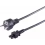 Power cable helos 60001 — 1.8 m Schuko (Type F) to 3‑pole C5 connector