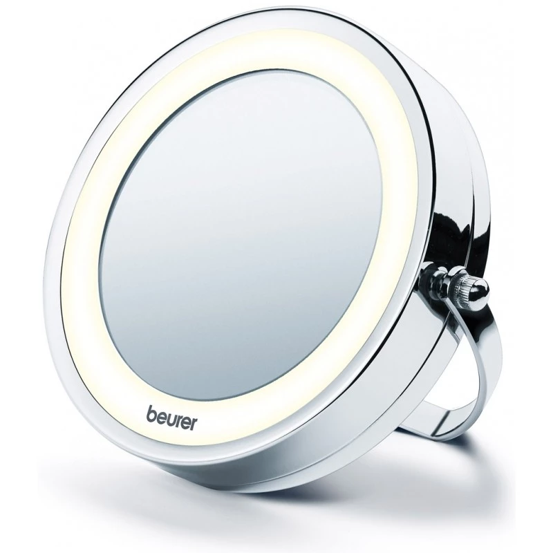 Illuminated cosmetics mirror Beurer BS59 diameter 11 cm silver