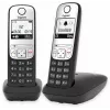 Gigaset A690 Duo Analog telephone Caller ID Black, Silver