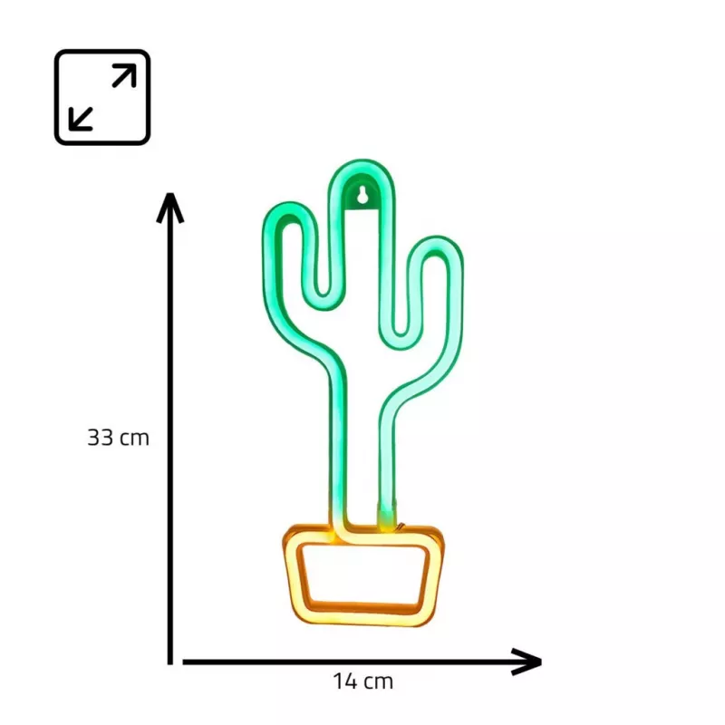 Neon Lights MANTA SNL07GN Green Yellow Cactus Style decorative LED neon sign
