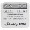 Smart relay Shelly Relay EM Mini Gen4 1-channel Wi‑Fi Matter Zigbee Bluetooth 8A, 110–240V, energy meter