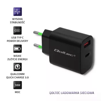 Power adapter Qoltec 51713