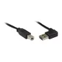 GoodConnections Connection Cable USB 2.0 EASY Plug A angled to plug B, black, 3m,