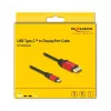 DeLOCK USB Type-C to DisplayPort Cable 8K 30Hz HDR 1m Red