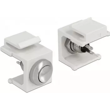 Wire connector DELOCK 86401 Keystone stainless steel / white, 24 V, 16.3×19.8×22.3 mm
