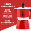 Manual Moka pot BIALETTI 4941 Red — aluminium Turkish-style stovetop coffee maker, 0.05 L