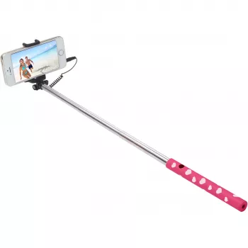 Ultron selfie hot shot Pink - 15 - 45 cm Selfie Stick with Camera Shutter on the Grip - For Smartphones such as Samsung Galaxy, iPhone and others (173951)