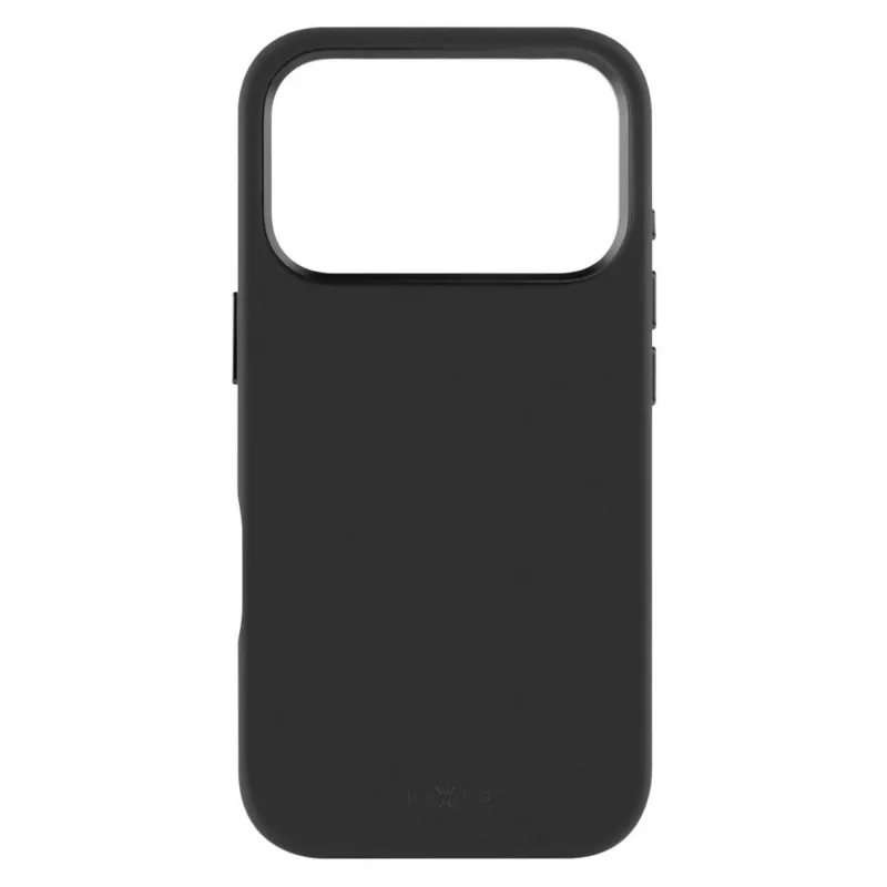 Fixed back cover for Apple iPhone 17 Pro, liquid silicon, black, MagFlow