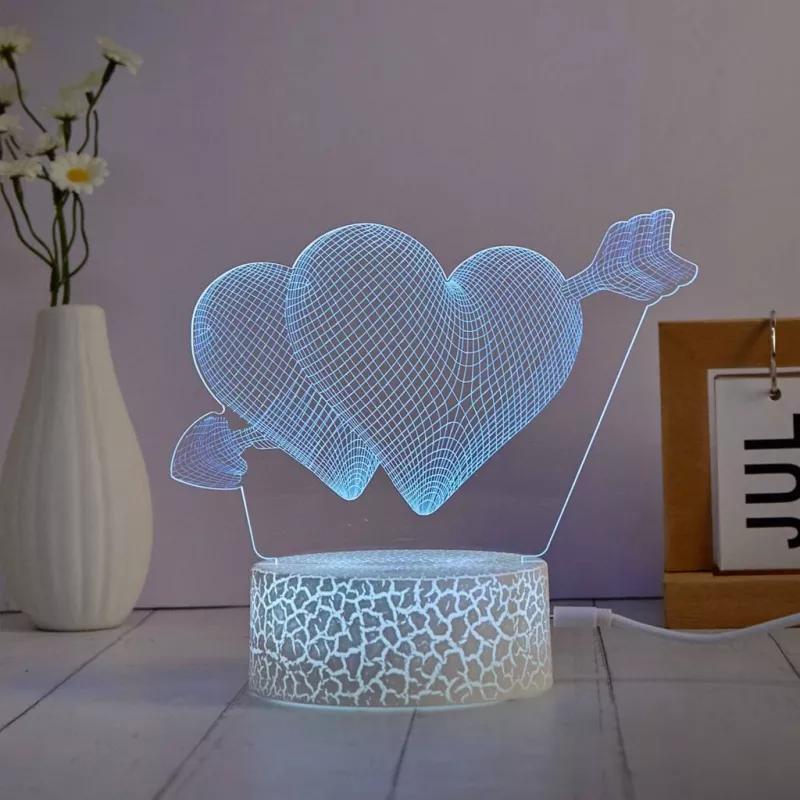 Manta SNL115RGB RGB 3D heart decorative LED lamp set